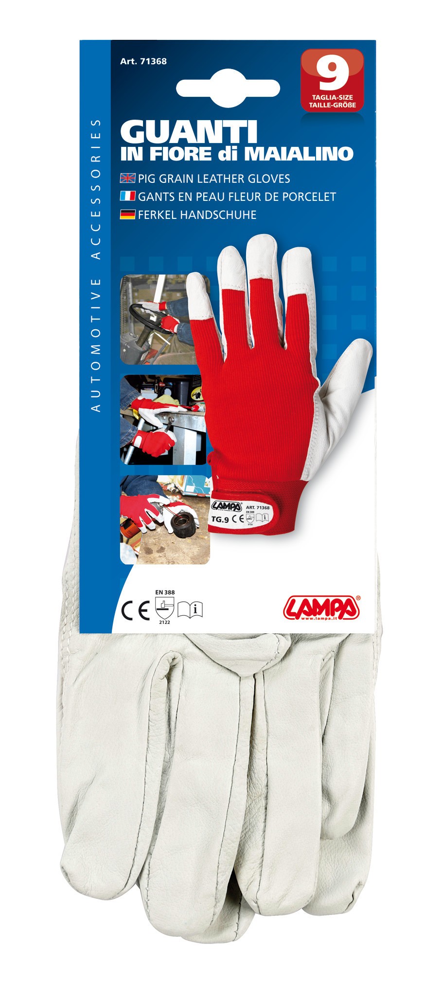 Guanti in pelle fiore di maialino - 9