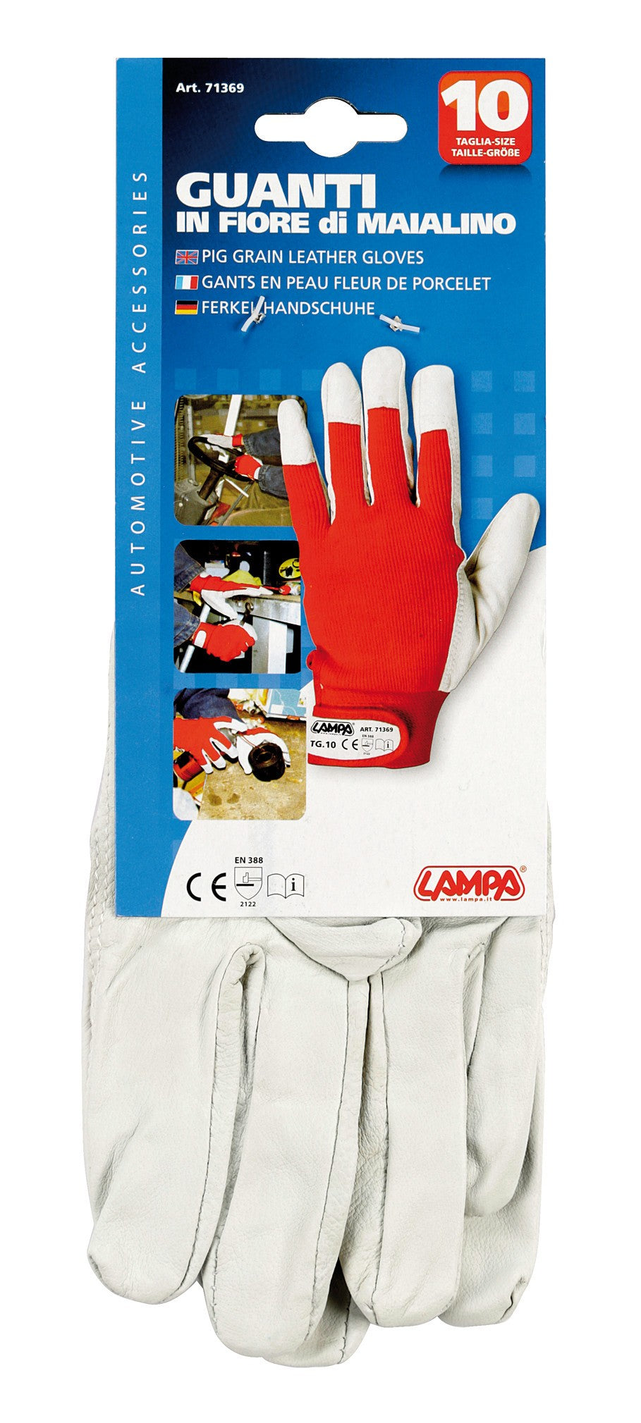 Guanti in pelle fiore di maialino - 10