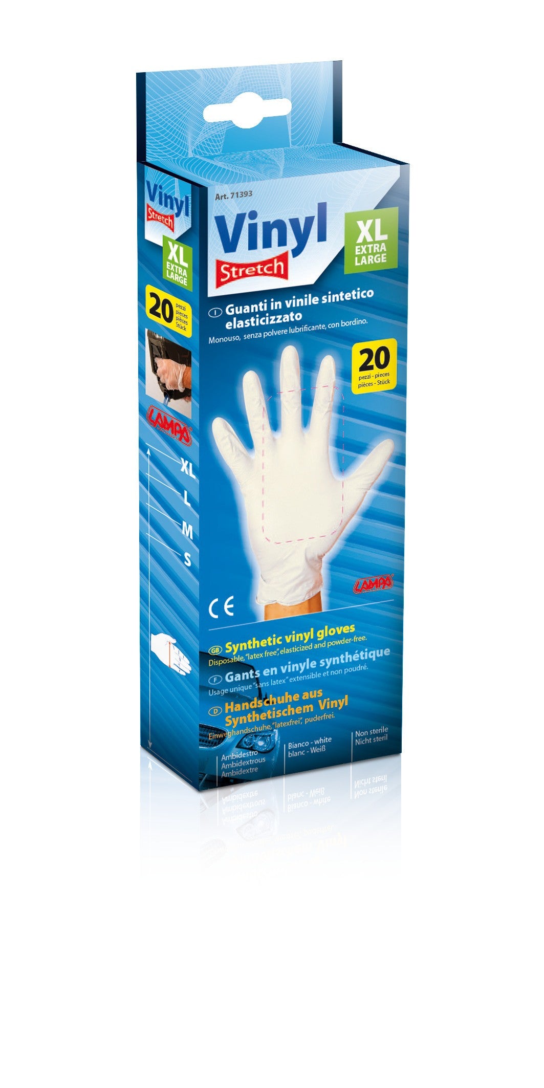 Guanti in vinile sintetico elasticizzato - 20 pz