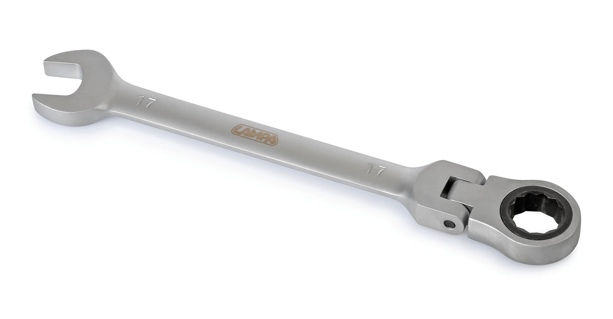 Chiave combinata con cricchetto snodato - 17 mm