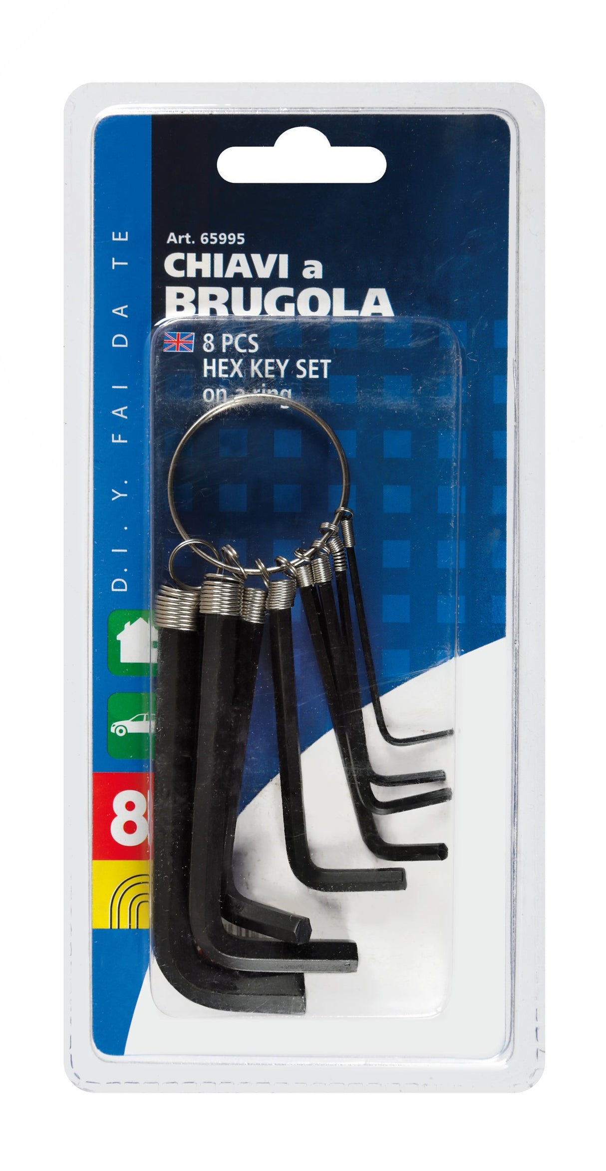 Set 8 chiavi esagonali maschio