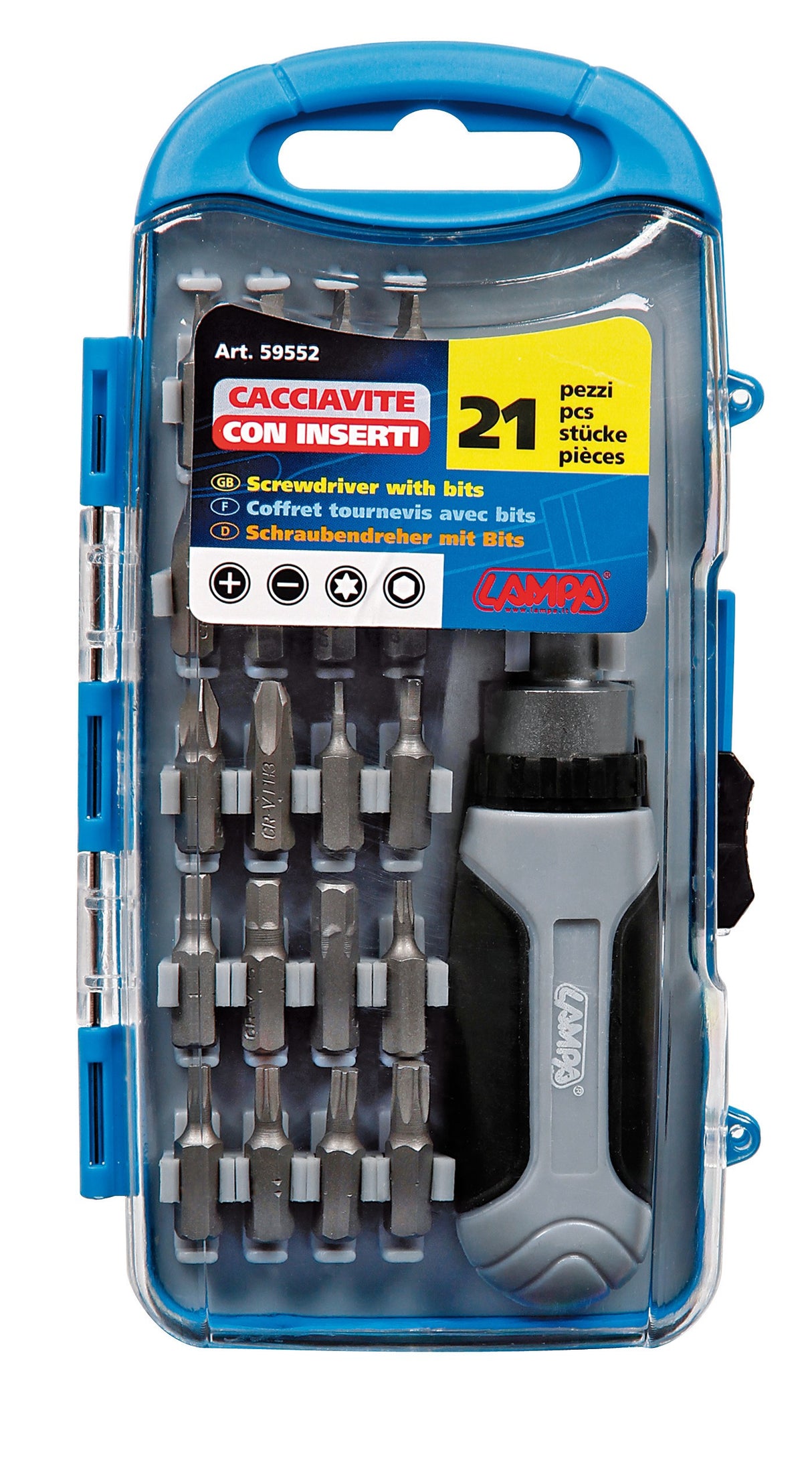 Set cacciavite con inserti, 21 pz
