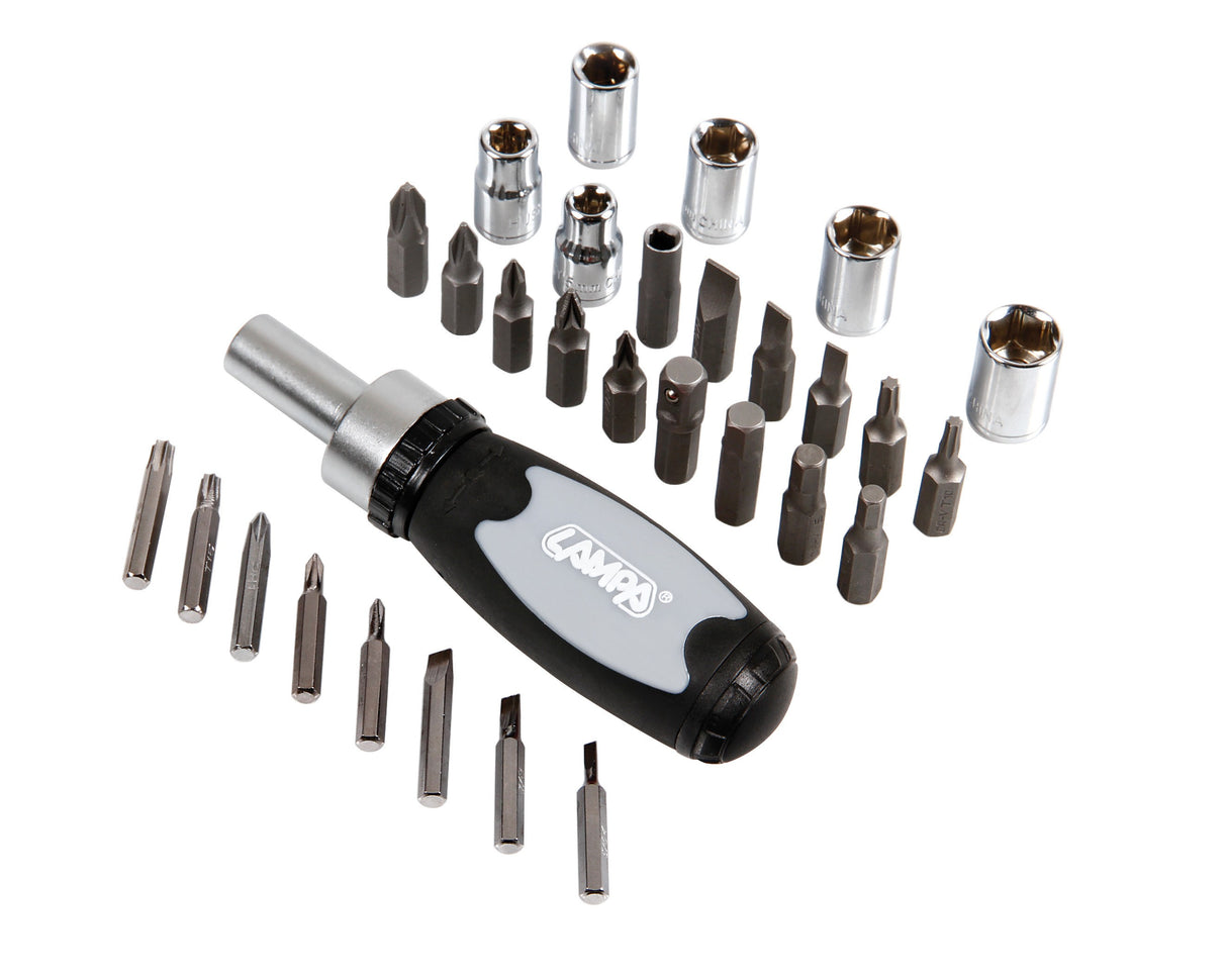 Set cacciavite con inserti e bussole, 30 pz