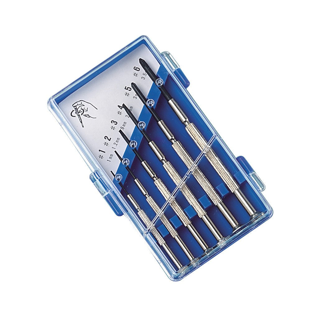 Set 6 microcacciaviti ad intaglio