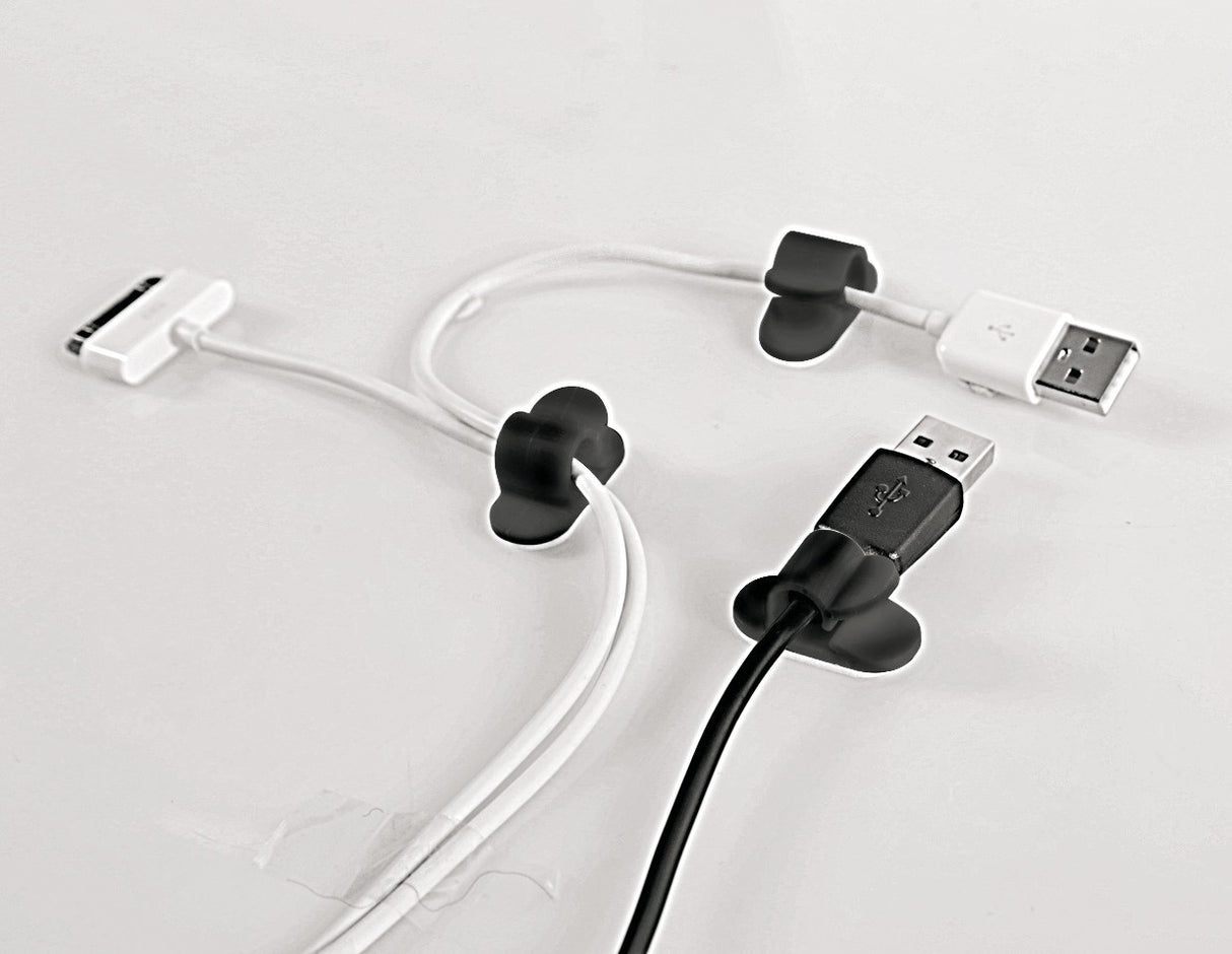 Cable-Clamp, clips fermacavi adesive, 6 pz