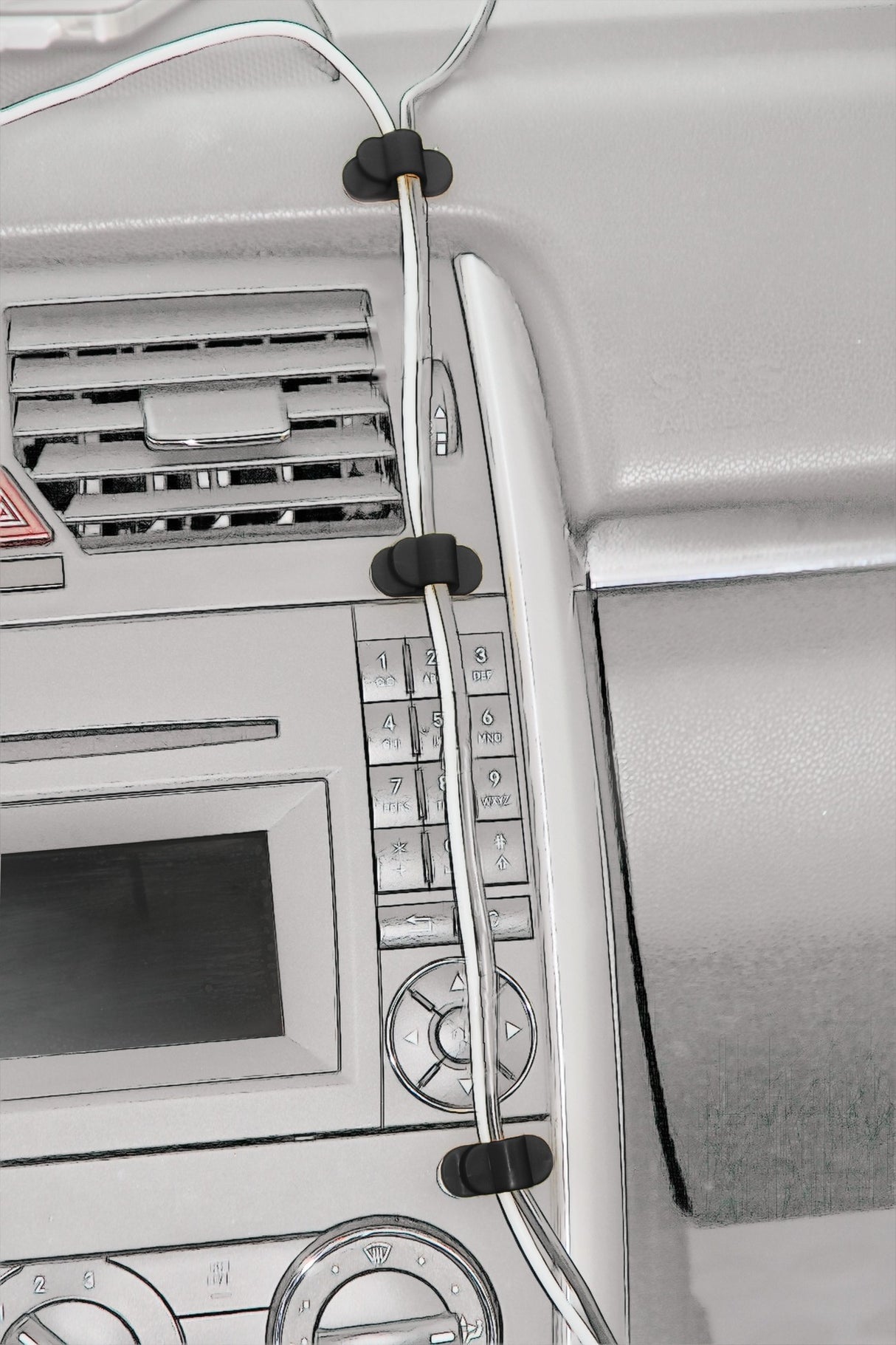 Cable-Clamp, clips fermacavi adesive, 6 pz