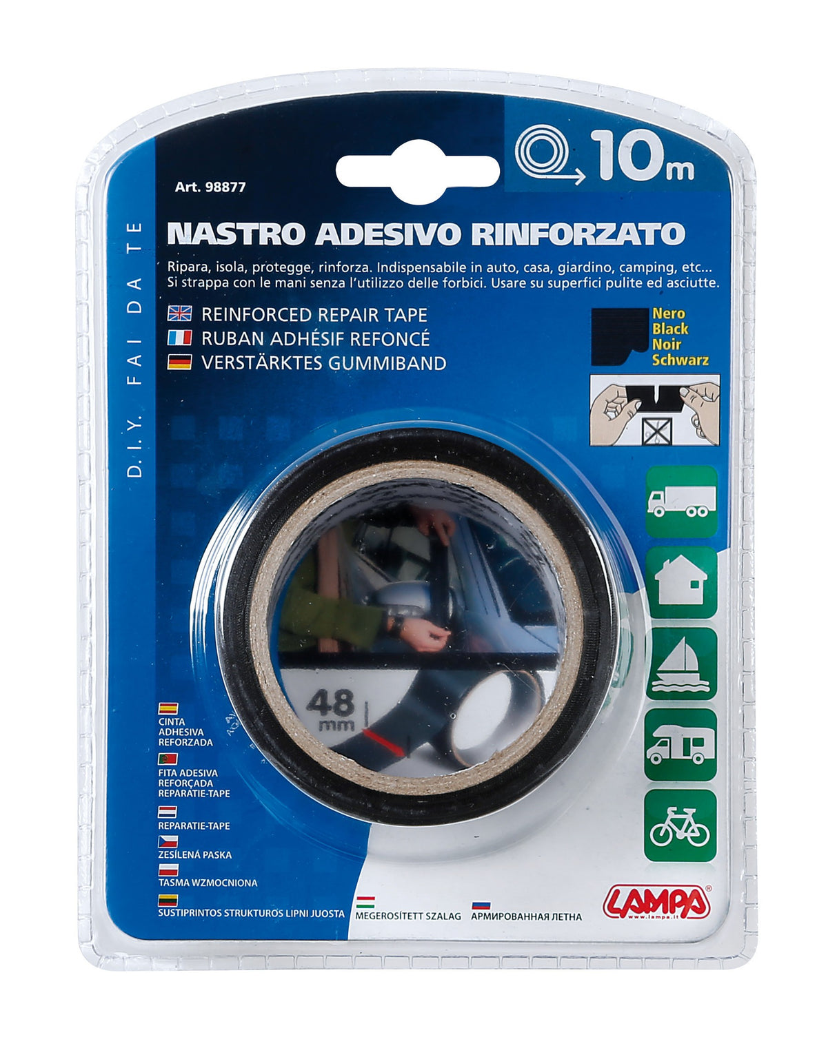 Nastro adesivo rinforzato - 48 mm x 10 m