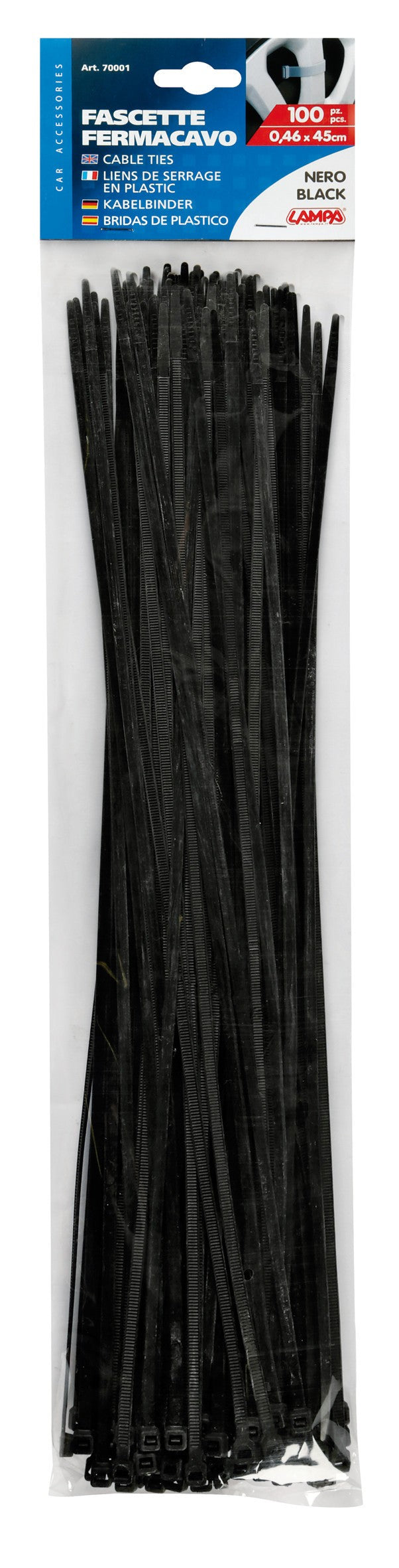 Fascette fermacavo 100 pz - 45 cm - Nero