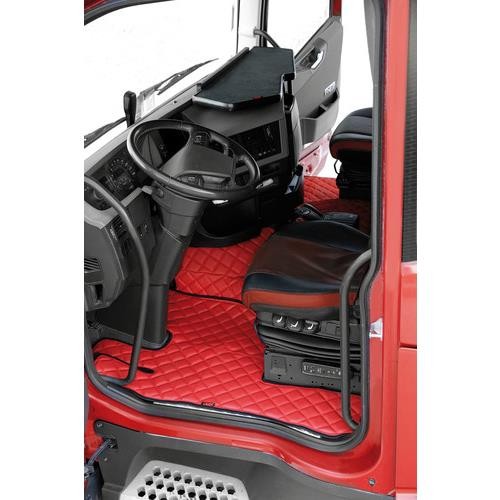 Pair of imitation leather mats - Red - Volvo FH Series 4
