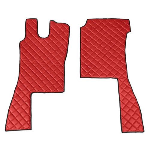 Pair of imitation leather mats - Red - Scania L Series 4