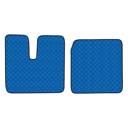 Pair of imitation leather carpets - Blue - Man TGA wide cab