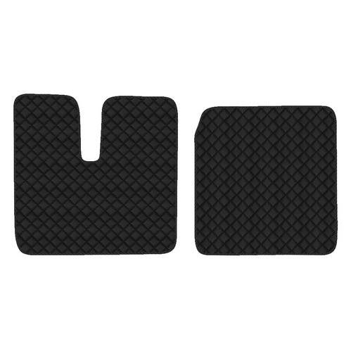 Pair of imitation leather carpets - Black - Man TGA wide cab