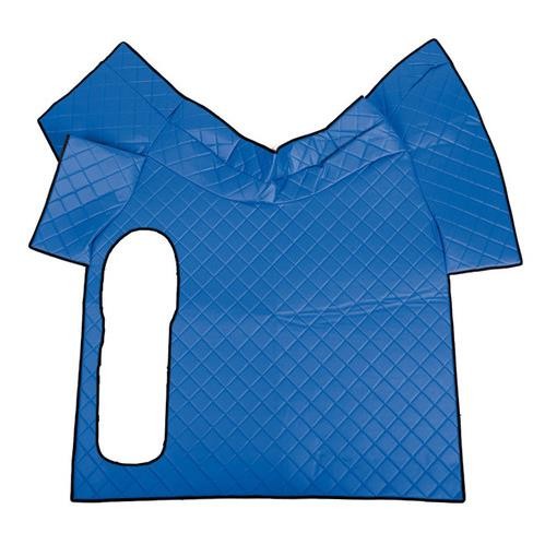 Leatherette centre mat - Blue - Volvo FH Series 2-3, Manual, Large lever