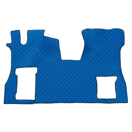 Single leatherette carpet - Blue - Scania S no tunnel, foldable passenger seat