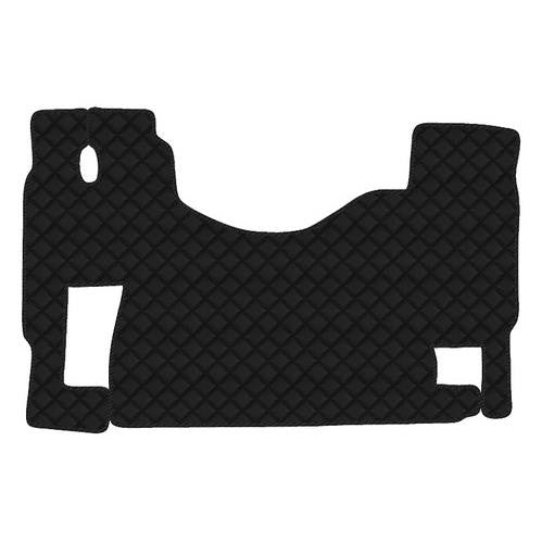 Single leatherette carpet - Black - Mercedes Actros MP2, MP3 no tunnel, fixed seat