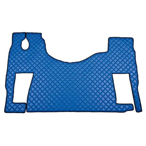 Single leatherette carpet - Blue - Mercedes Actros MP2, MP3 no tunnel, rotating seat
