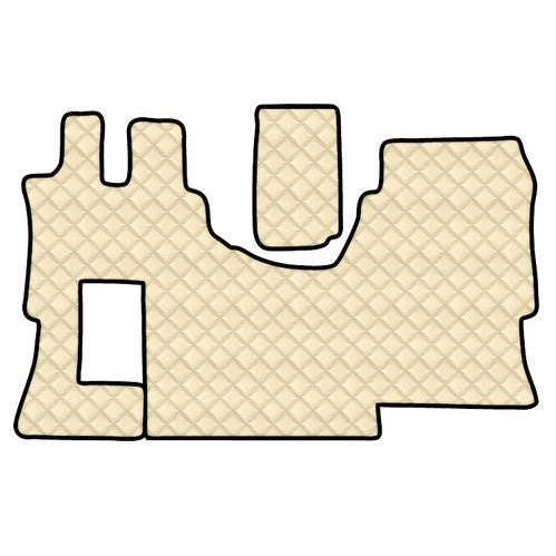 Single leatherette carpet - Cream - Mercedes Actros MP4 Star trim