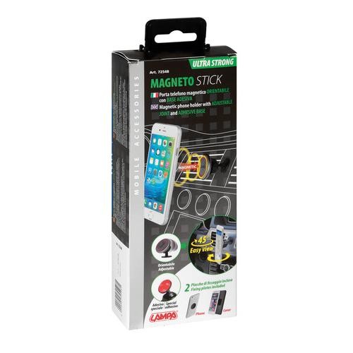 Magneto Stick, magnetic phone holder with adhesive base