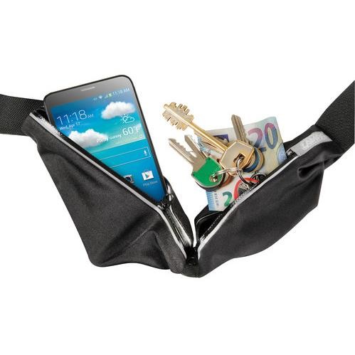 Sport Pouch, Sports Belt-Bum Bag with Double Pocket - Black