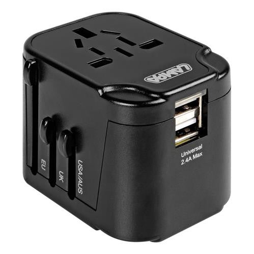Travel Mate Elite Universal Travel Adapter + 2-Port USB Charger