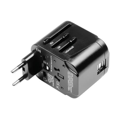 Travel Mate Elite Universal Travel Adapter + 2-Port USB Charger