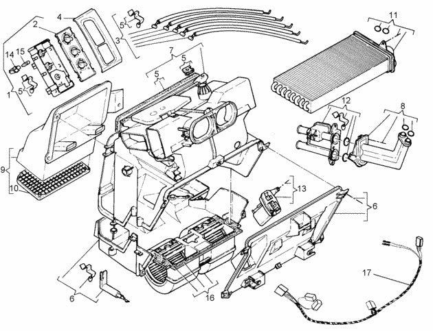 Radiator exchanger air conditioning/heating for Renault Premium