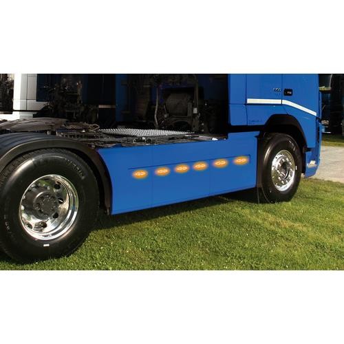 4 LED Clearance Light, Surface Mount, 12/24V - Orange