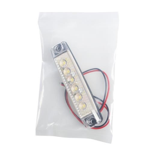 Set of 20, 6 LED Clearance Light, Surface Mount, 12/24V - White