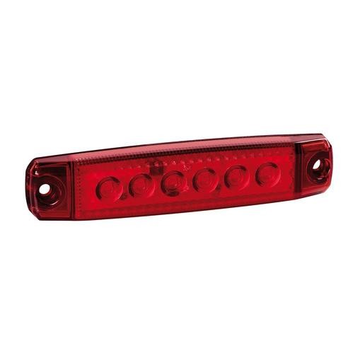 Set of 20, 6 LED Clearance Light, Surface Mount, 12/24V - Red
