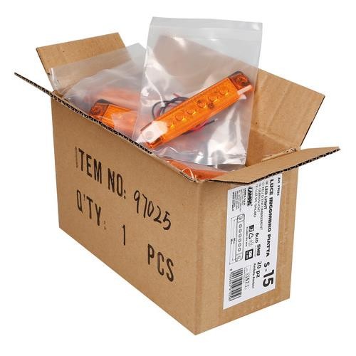 Set of 20, 6 LED clearance light, surface mounted, 12/24V - Orange