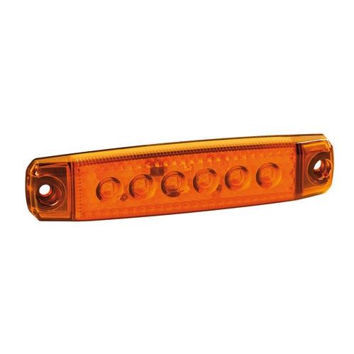 Set of 20, 6 LED clearance light, surface mounted, 12/24V - Orange