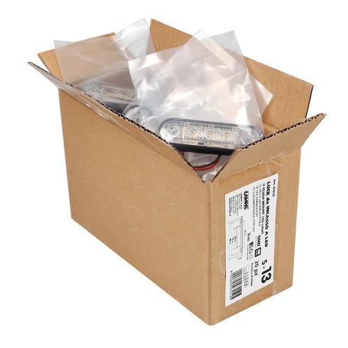 Set of 20, 3 LED clearance light, flush-mounted, 12/24V - Red