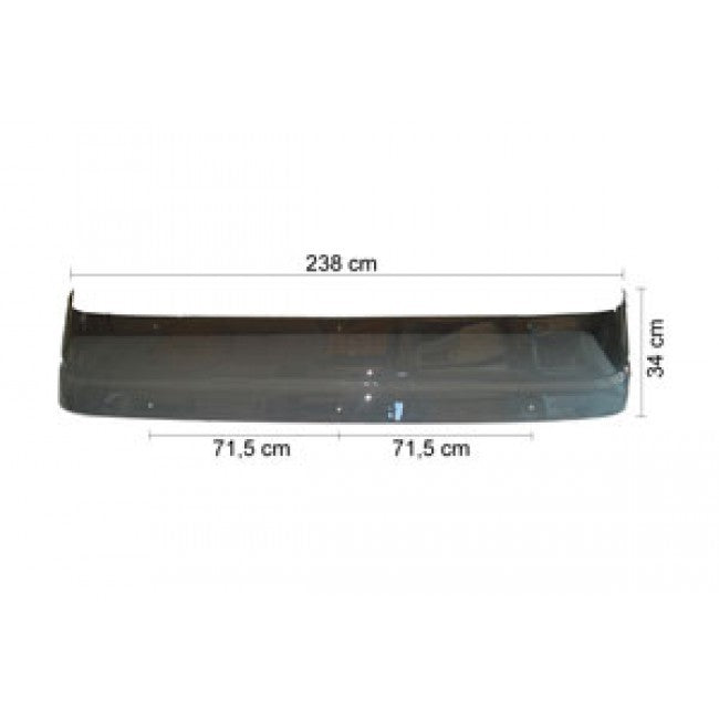 Sun visor for Actros MP1 Mega space
