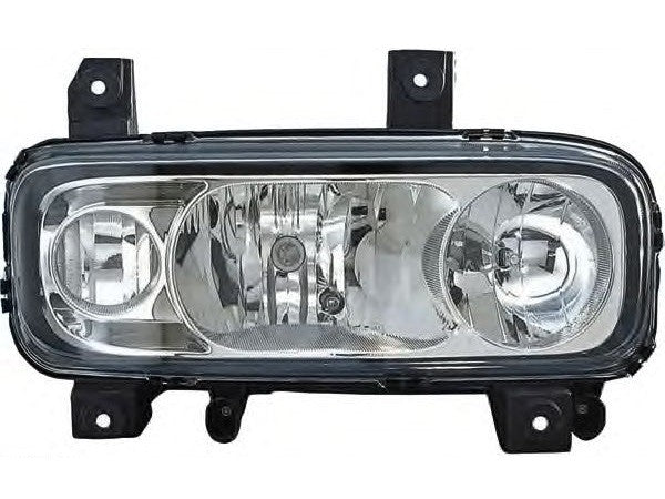 Faro proiettore destro con fendi nebbia per Atego