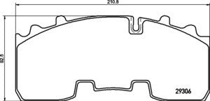 TRW Brake Pad Set for BPW WVA 29306