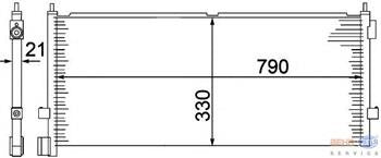 Air conditioning condenser for Volvo FH