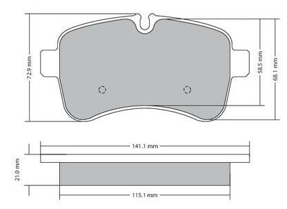 Rear brake pad set for Daily 2006