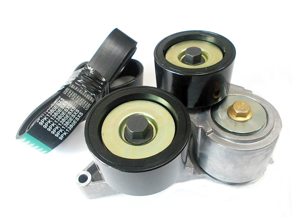Tensioner + poly-V belt kit for Daf