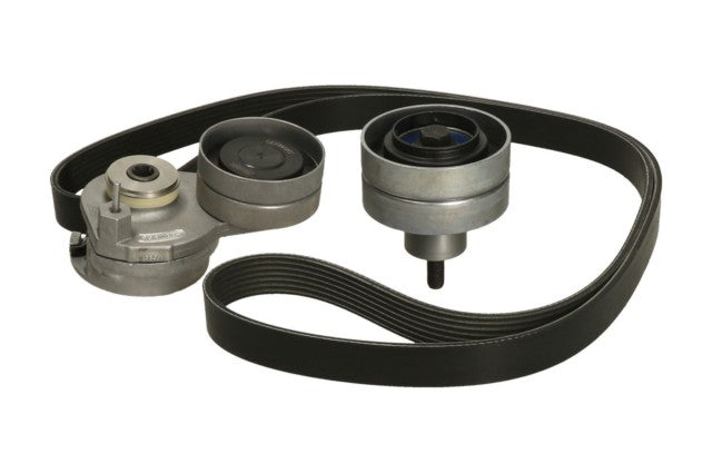 Tensioner roller kit + poly-V belt for Daf