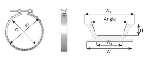Exhaust collar clamp for Daf
