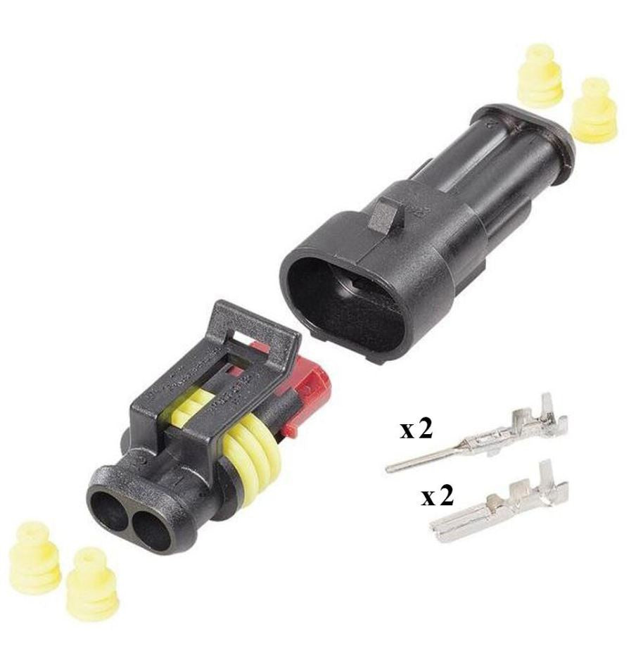 2-pin connector Iveco type male and female