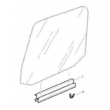 Driver's side window glass for Volvo FH ( Volvo Ref : 20768972 )
