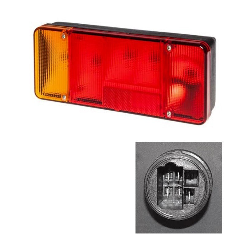 Rear light with left rear fog light 6 pin