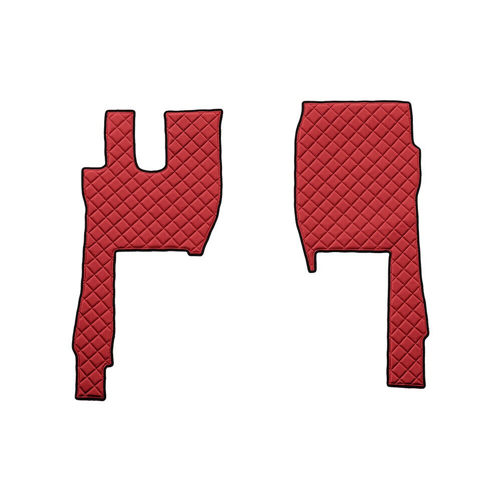 Pair of leatherette mats - Red - Ford F-Max