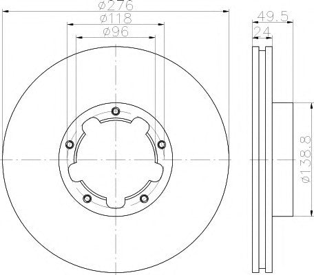 Ashika Front Brake Disc for Nissan Cabstar