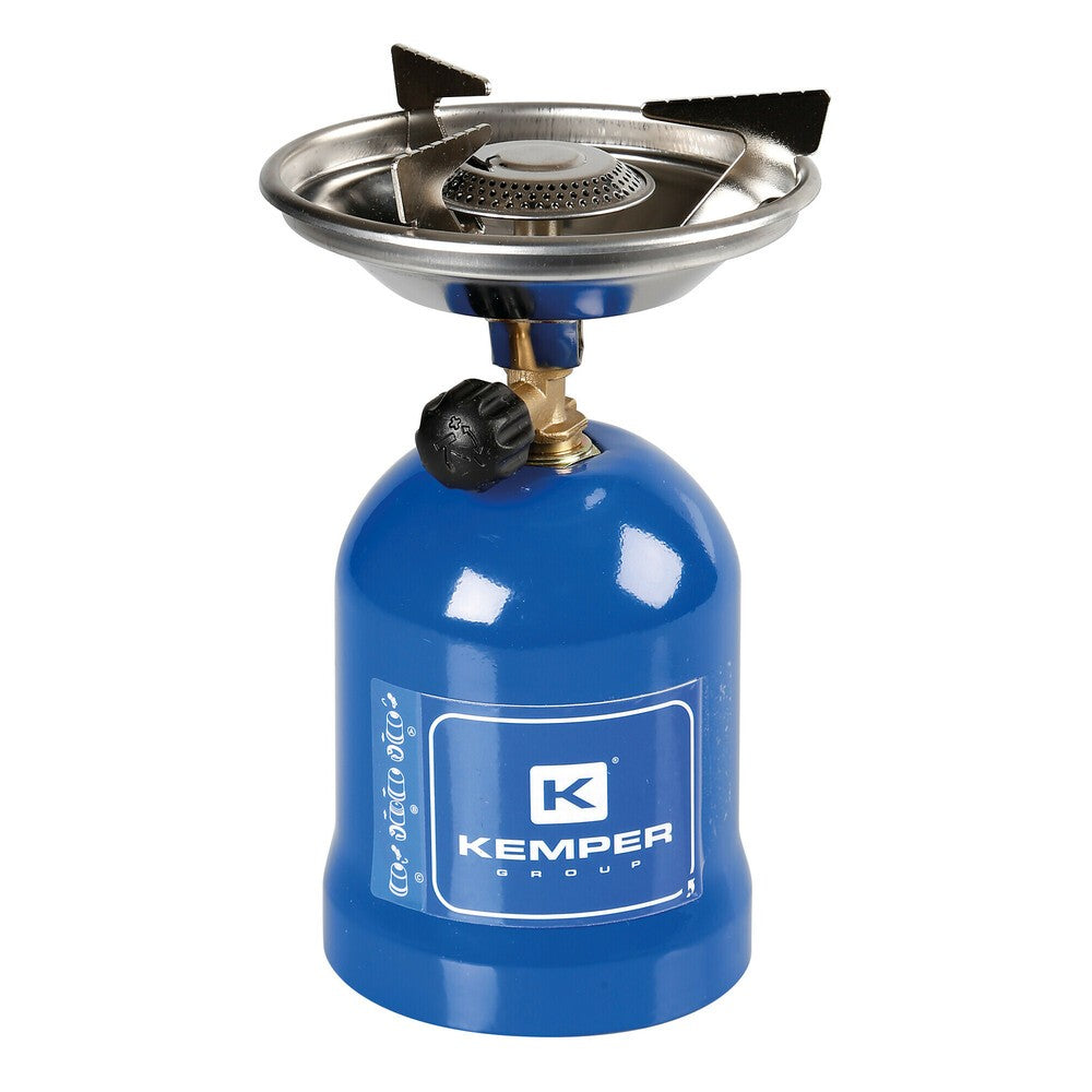 Portable metal gas stove, manual ignition