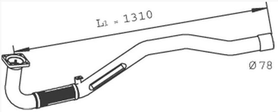 Front flexible exhaust pipe for Eurocargo
