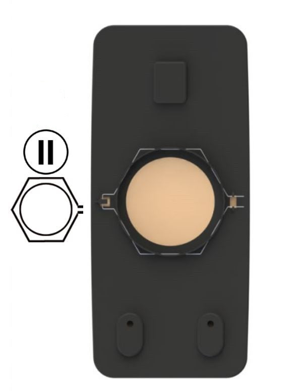 Heated mirror glass for Iveco spring attachment