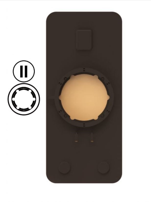 Heated mirror glass for Iveco ring nut attachment