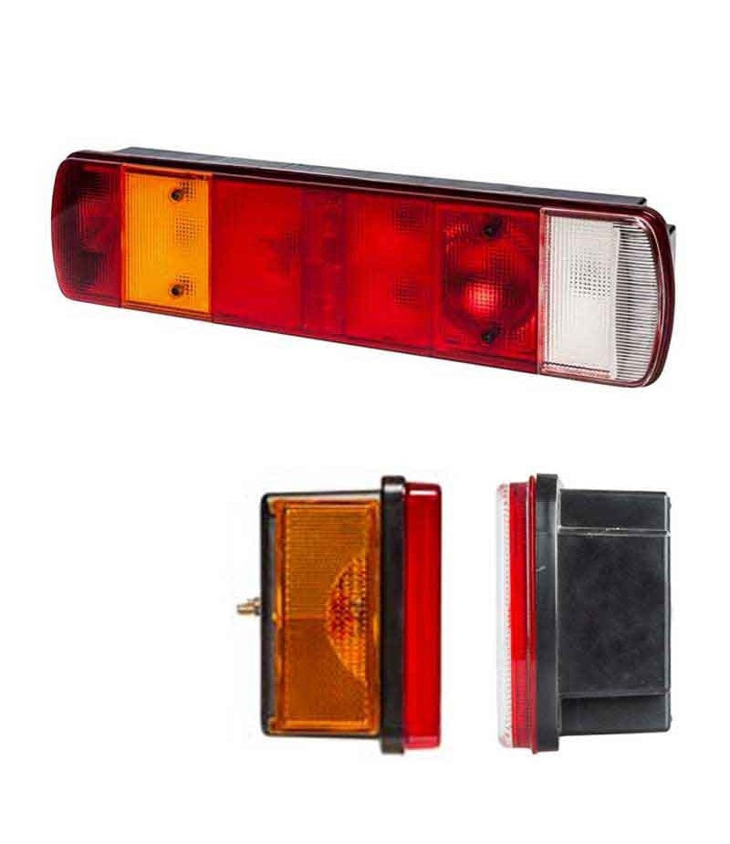 Left 7-function headlight for SCANIA application with low license plate light and cable grommet